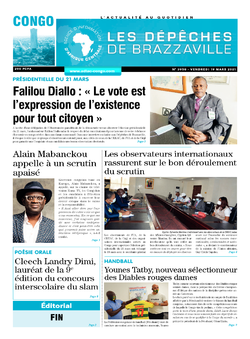 Les Dépêches de Brazzaville : Édition brazzaville du 19 mars 2021