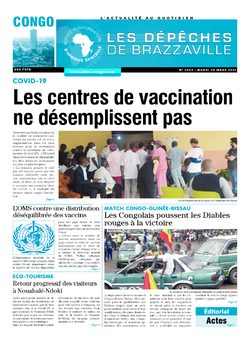 Les Dépêches de Brazzaville : Édition brazzaville du 30 mars 2021