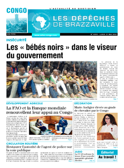 Les Dépêches de Brazzaville : Édition brazzaville du 31 mai 2021