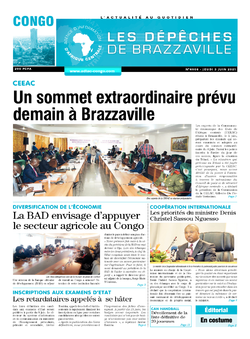 Les Dépêches de Brazzaville : Édition brazzaville du 03 juin 2021
