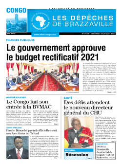 Les Dépêches de Brazzaville : Édition brazzaville du 30 juillet 2021