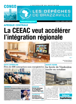 Les Dépêches de Brazzaville : Édition brazzaville du 02 août 2021
