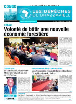 Les Dépêches de Brazzaville : Édition brazzaville du 04 août 2021
