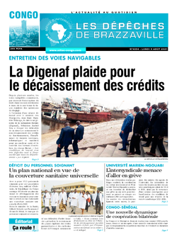 Les Dépêches de Brazzaville : Édition brazzaville du 09 août 2021