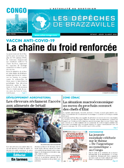 Les Dépêches de Brazzaville : Édition brazzaville du 12 août 2021