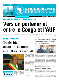 Les Dépêches de Brazzaville : Édition brazzaville du 27 août 2021