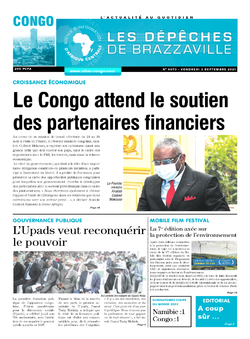 Les Dépêches de Brazzaville : Édition brazzaville du 03 septembre 2021