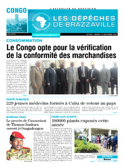 Les Dépêches de Brazzaville : Édition brazzaville du 12 octobre 2021