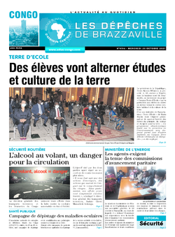 Les Dépêches de Brazzaville : Édition brazzaville du 20 octobre 2021