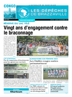 Les Dépêches de Brazzaville : Édition brazzaville du 28 octobre 2021