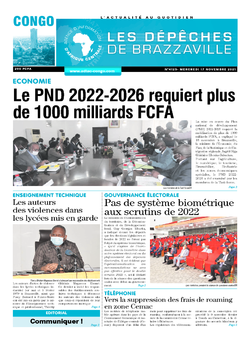 Les Dépêches de Brazzaville : Édition brazzaville du 17 novembre 2021