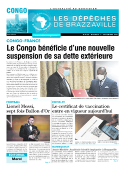 Les Dépêches de Brazzaville : Édition brazzaville du 01 décembre 2021