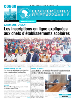 Les Dépêches de Brazzaville : Édition brazzaville du 12 janvier 2022