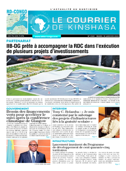 Les Dépêches de Brazzaville : Édition brazzaville du 18 janvier 2022
