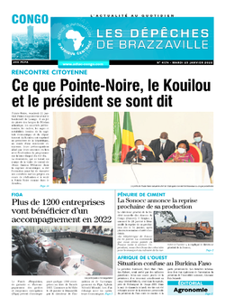 Les Dépêches de Brazzaville : Édition brazzaville du 25 janvier 2022