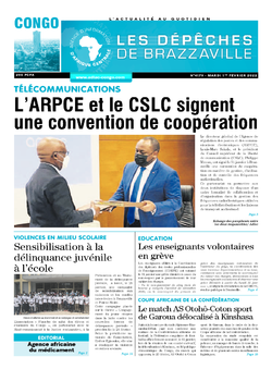 Les Dépêches de Brazzaville : Édition brazzaville du 01 février 2022