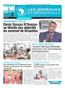 Les Dépêches de Brazzaville : Édition brazzaville du 21 février 2022