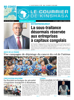 Les Dépêches de Brazzaville : Édition brazzaville du 07 mars 2022