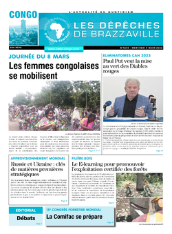 Les Dépêches de Brazzaville : Édition brazzaville du 09 mars 2022