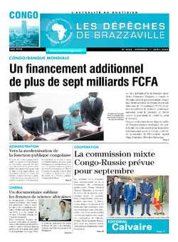 Les Dépêches de Brazzaville : Édition brazzaville du 01 avril 2022