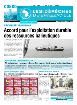 Les Dépêches de Brazzaville : Édition brazzaville du 04 avril 2022