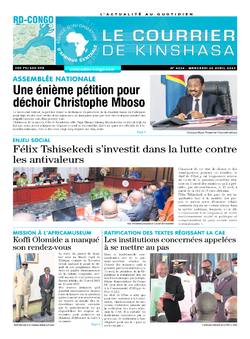 Les Dépêches de Brazzaville : Édition le courrier de kinshasa du 20 avril 2022