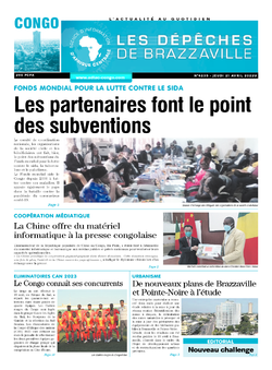 Les Dépêches de Brazzaville : Édition brazzaville du 21 avril 2022