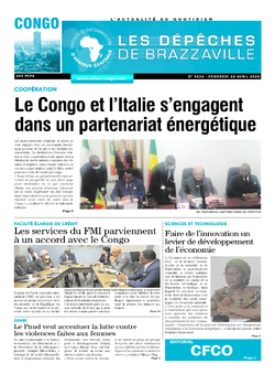 Les Dépêches de Brazzaville : Édition brazzaville du 22 avril 2022