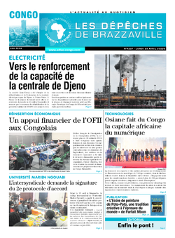 Les Dépêches de Brazzaville : Édition brazzaville du 25 avril 2022