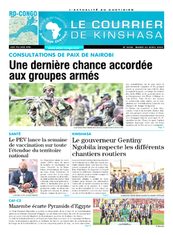 Les Dépêches de Brazzaville : Édition le courrier de kinshasa du 26 avril 2022
