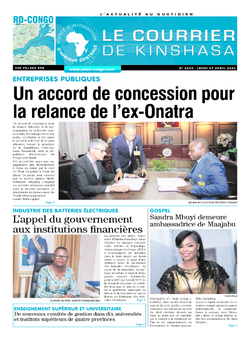Les Dépêches de Brazzaville : Édition le courrier de kinshasa du 27 avril 2022