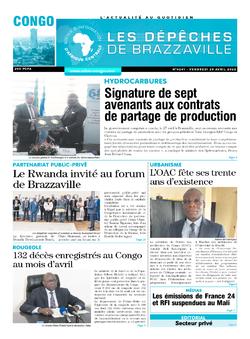 Les Dépêches de Brazzaville : Édition brazzaville du 29 avril 2022