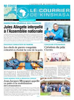 Les Dépêches de Brazzaville : Édition le courrier de kinshasa du 29 avril 2022