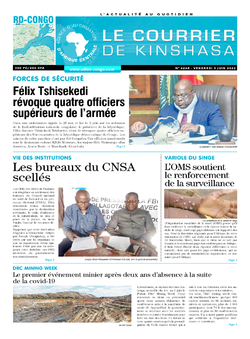 Les Dépêches de Brazzaville : Édition le courrier de kinshasa du 03 juin 2022