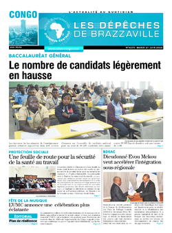 Les Dépêches de Brazzaville : Édition brazzaville du 21 juin 2022