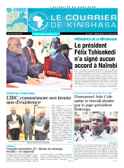 Les Dépêches de Brazzaville : Édition le courrier de kinshasa du 22 juin 2022