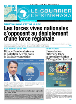 Les Dépêches de Brazzaville : Édition le courrier de kinshasa du 27 juin 2022