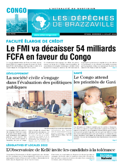 Les Dépêches de Brazzaville : Édition brazzaville du 06 juillet 2022