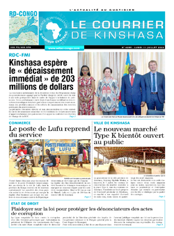 Les Dépêches de Brazzaville : Édition le courrier de kinshasa du 11 juillet 2022