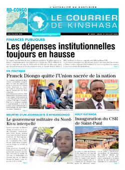 Les Dépêches de Brazzaville : Édition le courrier de kinshasa du 21 juillet 2022