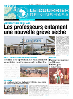 Les Dépêches de Brazzaville : Édition le courrier de kinshasa du 22 juillet 2022