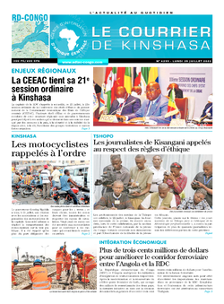Les Dépêches de Brazzaville : Édition le courrier de kinshasa du 25 juillet 2022