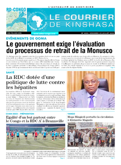 Les Dépêches de Brazzaville : Édition le courrier de kinshasa du 29 juillet 2022