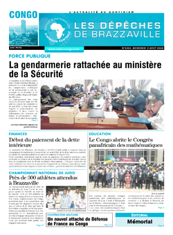 Les Dépêches de Brazzaville : Édition brazzaville du 03 août 2022