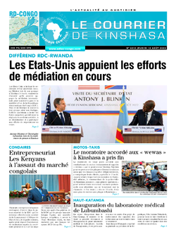 Les Dépêches de Brazzaville : Édition le courrier de kinshasa du 11 août 2022