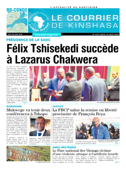 Les Dépêches de Brazzaville : Édition le courrier de kinshasa du 18 août 2022