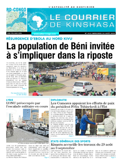 Les Dépêches de Brazzaville : Édition le courrier de kinshasa du 24 août 2022