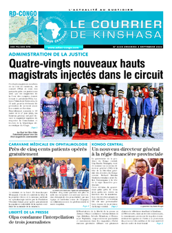 Les Dépêches de Brazzaville : Édition le courrier de kinshasa du 02 septembre 2022