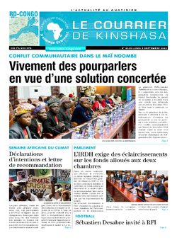 Les Dépêches de Brazzaville : Édition le courrier de kinshasa du 05 septembre 2022