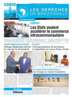 Les Dépêches de Brazzaville : Édition brazzaville du 07 septembre 2022
